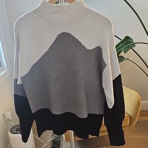 Adrienne Landau Monochrome Knit Sweater